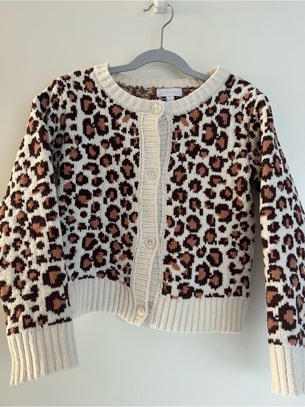 btween Leopard Knit Cardigan